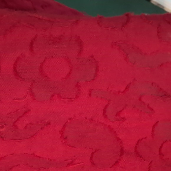 Anthropologie Red embroidered cotton blouse - Picture 6 of 7